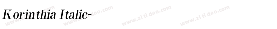 Korinthia Italic字体转换